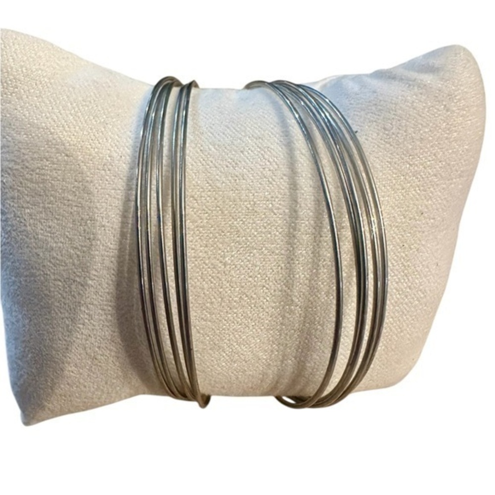 Multi Hoop Earrings - Silver Tone - 2” Diameter